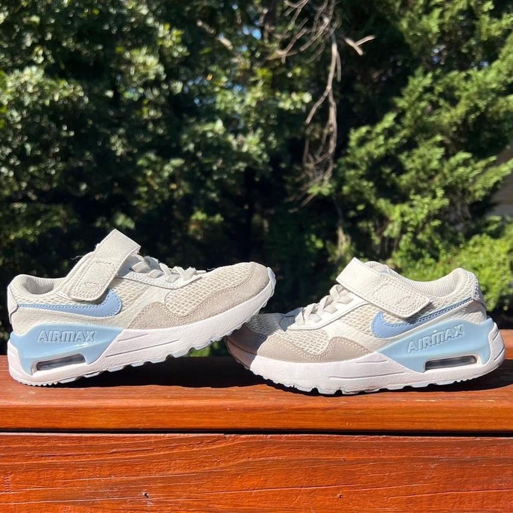 Nike Air Max Youth 1 SYSTM PS White Cobalt Bliss Running School Sneakers